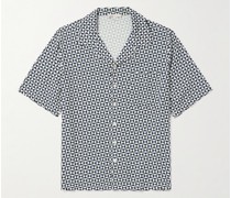 Hemd aus bedrucktem Webstoff mit Reverskragen