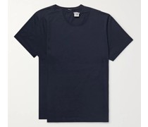 Set aus zwei T-Shirts aus Pima-Baumwoll-Jersey