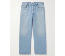 Low Slung Baggy weit geschnittene Jeans in Distressed-Optik
