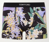 Retropants aus Stretch-Baumwoll-Jersey mit Blumenprint