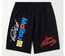 Malibu Racing gerade geschnittene Shorts aus Baumwoll-Jersey mit Print