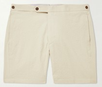 Stretch-Cotton Seersucker Shorts