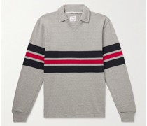 Pitch Practice Pullover aus Baumwoll-Jersey mit Streifen und Polokragen