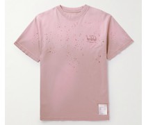 T-Shirt aus MothTech™-Jersey aus  Baumwolle mit Logoprint in Distressed-Optik