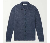 Cardigan aus meliertem Leinen