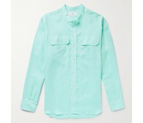 Unwin Grandad-Collar Linen Shirt