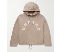 Hoodie aus Baumwoll-Jersey mit Logoapplikation in Stückfärbung