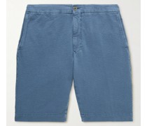Straight-Leg Cotton-Blend Seersucker Bermuda Shorts