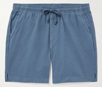 Easy gerade geschnittene Shorts aus Baumwoll-Twill mit Kordelzugbund