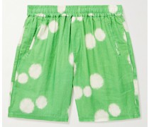 Assembly gerade geschnittene Shorts aus Leinen mit Print