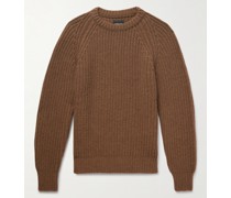 Mystical Adventure Pullover aus Shetland-Wolle in Rippstrick