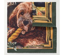 Einstecktuch aus Seiden-Twill mit Print