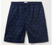 Nelson 98 Pyjama-Shorts aus Baumwollpopeline mit Print
