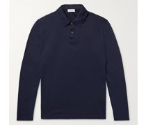 Oberteil aus Baumwoll-Jersey mit Polokragen