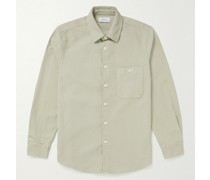Garment-Dyed Ribbed Cotton Shirt