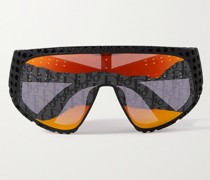 Dior3D M1U Sonnenbrille mit rundem Rahmen aus strukturiertem Azetat
