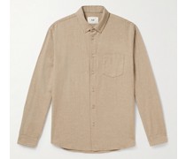 Hemd aus Baumwollflanell mit Button-Down-Kragen