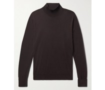 Slim-Fit Mulberry Silk and Cotton-Blend Mock-Neck Sweater