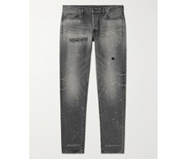 The Case 2 gerade geschnittene Jeans mit Farbspritzern in Distressed-Optik
