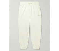 + Pharrell Williams Basics Tapered Embroidered Cotton-Terry Sweatpants