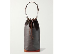 Le Monogramme Leather-Trimmed Coated-Canvas Messenger Bag
