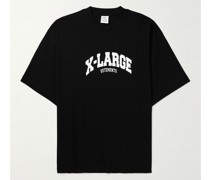 X-Large T-Shirt aus Baumwoll-Jersey mit Logostickerei