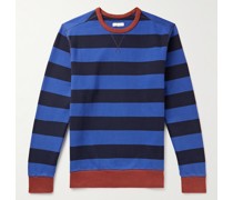 Gestreiftes Sweatshirt aus Baumwoll-Jersey mit Logoprint