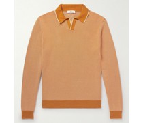 Johnny Pullover aus Birdseye-Baumwolle mit Polokragen