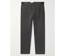 Slim-Fit Cotton-Twill Trousers