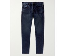 Straight-Leg Garment-Dyed Selvedge Jeans