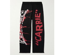 + Carrie Tiara Tapered Printed Cotton-Jersey Sweatpants
