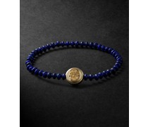 Gold Lapis Lazuli Beaded Bracelet