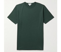 Schmal geschnittenes T-Shirt aus Baumwoll-Jersey