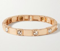 Goldfarbenes Armband mit Kristallen