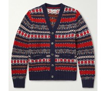 Cardigan aus einer Wollmischung mit Fair-Isle-Muster