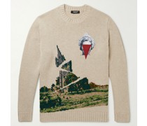 + Markus Åkesson Appliquéd Intarsia Wool-Blend Sweater