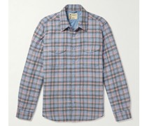 Checked Padded Wool-Blend Shirt