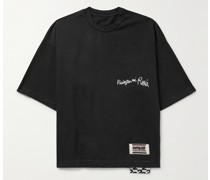Laundry Bag Oversized-T-Shirt aus Baumwoll-Jersey mit Logostickerei
