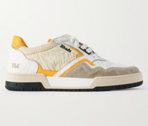Racing Sneakers aus Leder, Veloursleder und Shell mit Logostickerei