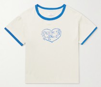 T-Shirt aus Baumwoll-Jersey mit Print in Distressed-Optik