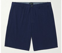 Maddox Straight-Leg Cotton-Blend Seersucker Shorts