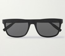 Sonnenbrille mit eckigem Rahmen aus Azetat