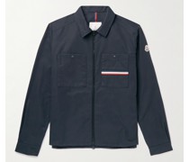 Akahito Logo-Appliquéd Cotton-Blend Blouson Jacket