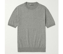Meliertes T-Shirt aus einer Baumwoll-Leinenmischung