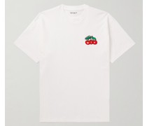 Blush T-Shirt aus Biobaumwoll-Jersey mit Logostickerei