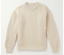 Pullover aus einer gerippten Wollmischung