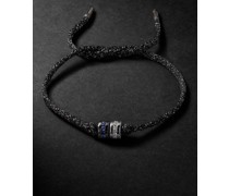 Forte Armband aus Kordel mit Lurex®, Details aus geschwärztem und Weißgold, Saphiren und Diamanten