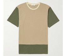 T-Shirt aus Baumwoll-Jersey in Colour-Block-Optik