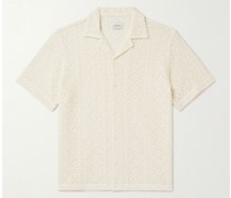 Canty Hemd aus einer gehäkelten Baumwollmischung mit Reverskragen