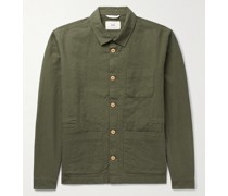 Assembly Jacke aus Baumwolle in Knitteroptik